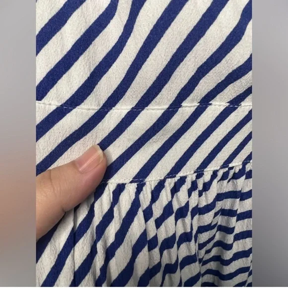 Loft - Blue and White Striped Dress - Size 0 - Picture 3 of 9